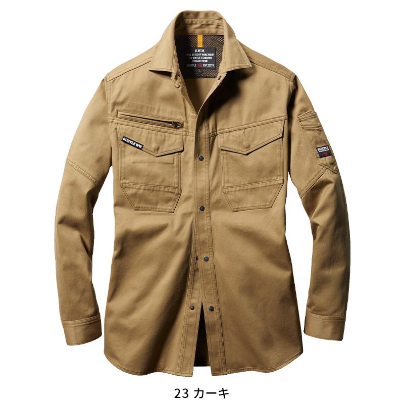 BURTLE 長袖シャツ(ユニセックス) 作業服 秋冬用 男女兼用 8105 バートル 作業着 SS-5L | BURTLE | 04