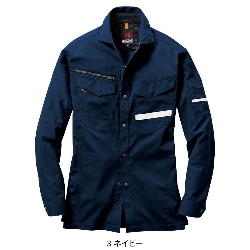 BURTLE 長袖シャツ(ユニセックス) 作業服 春夏用 男女兼用 9095 バートル 作業着 SS-5L | BURTLE | 02