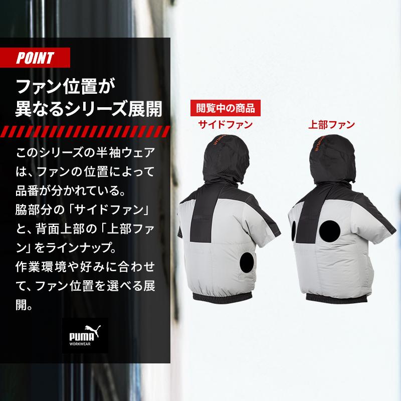 PUMA WORKWEAR プーマ 空調作業服 半袖（ウェアのみ）AT-8021N サイド