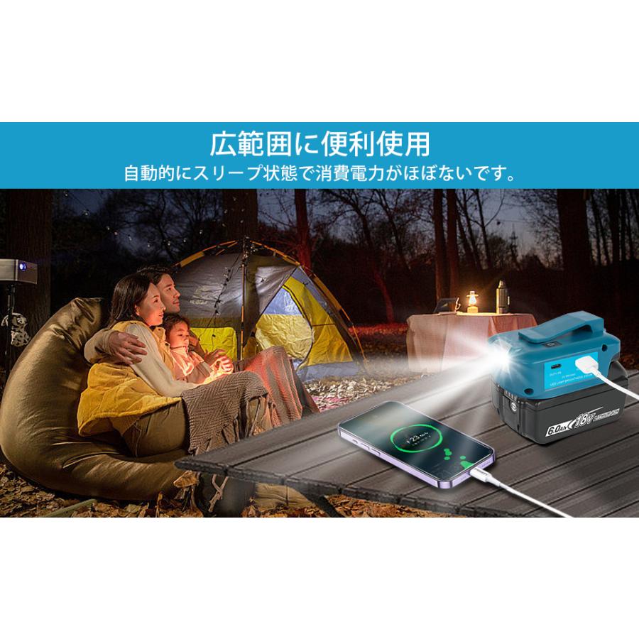 Waitley ウィトレ マキタ 18V バッテリー 用USBアダプター 5V/12V出力
