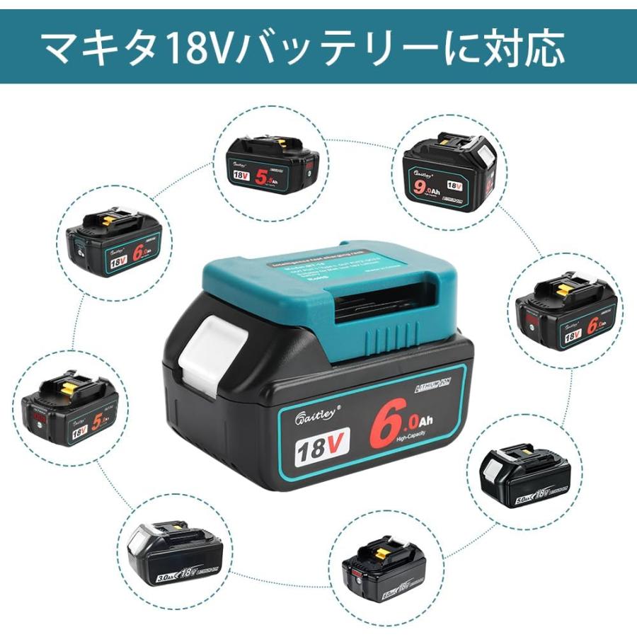 マキタアダプター 充電器アダプター マキタ18Vバッテリー対応 USB