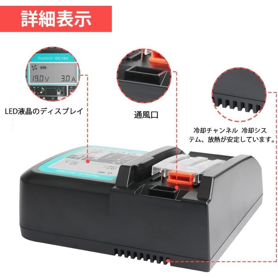 Waitley ウィトレ マキタ 18V 互換 バッテリー BL1860B 6.0Ah 6000mAh リチウムイオン互換電池 電動工具用電池 デジタル残量指示付き 一年保証付き｜sunyouth｜10