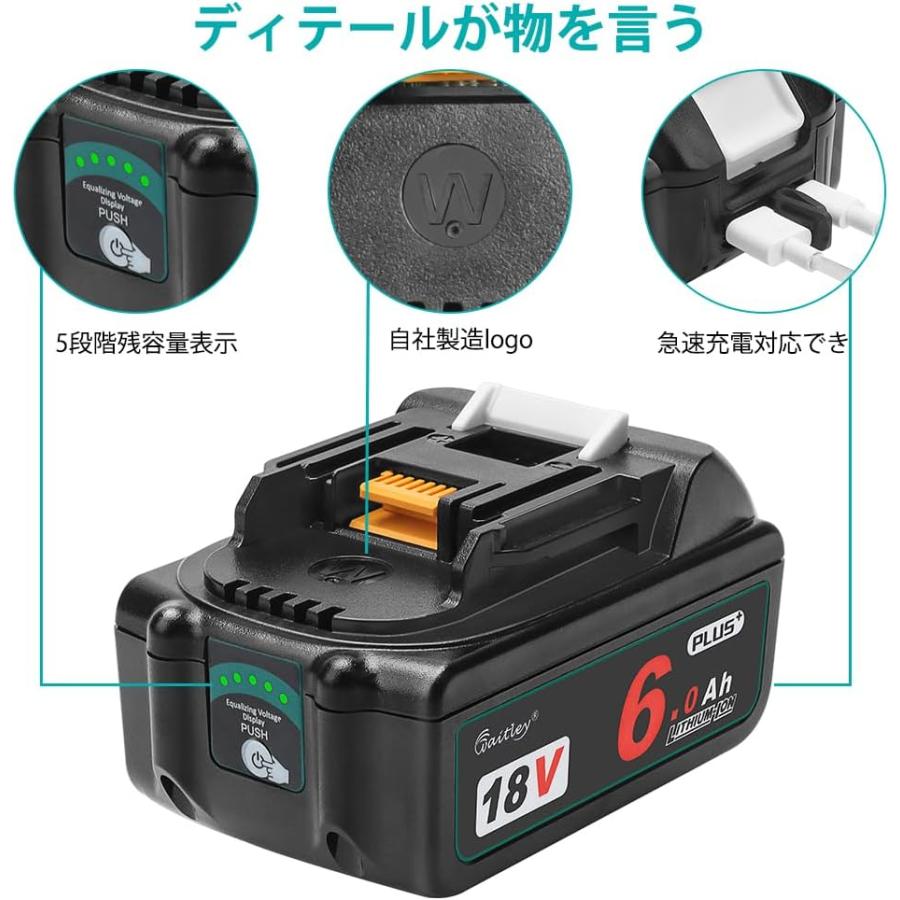 Waitley ウィトレ Makita マキタ 18V バッテリー 全新タイプ USB Waitley ウィトレ Makita マキタ 18V バッテリー 全新タイプ USB