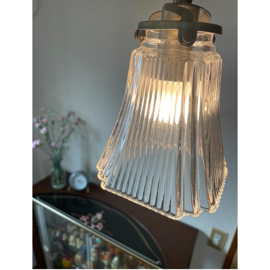 LED電球付き ガラス ペンダントランプ 1灯 FC-005SET サンヨウ