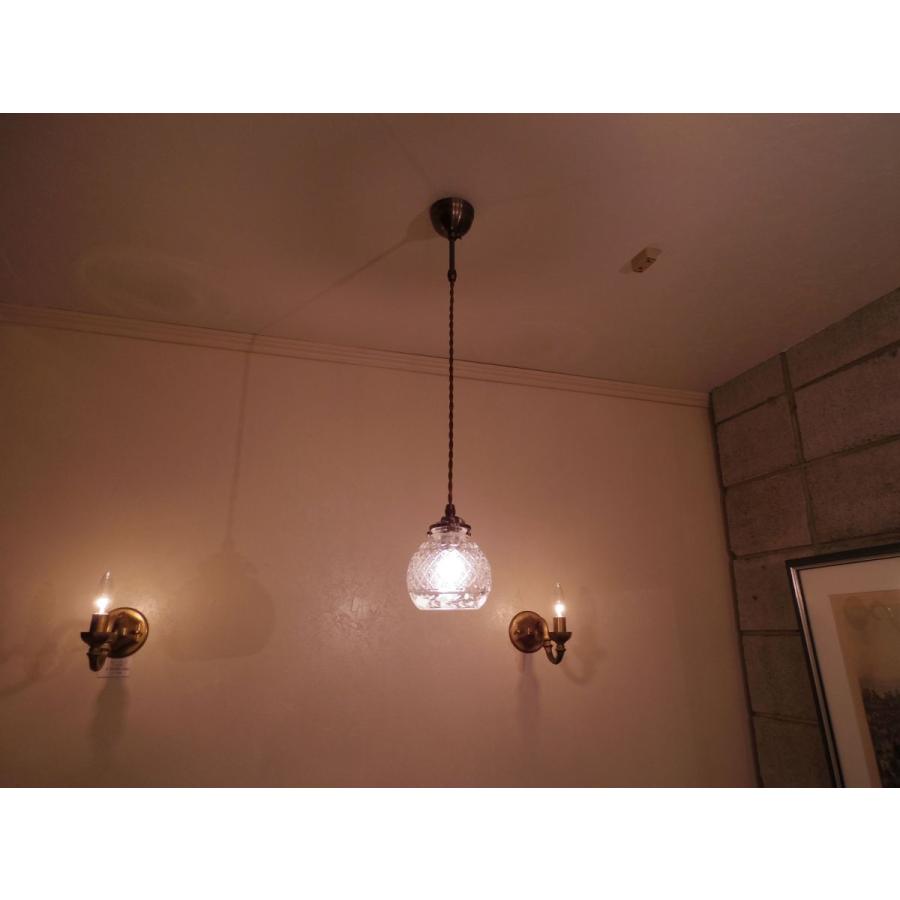 LED電球付き ガラス ペンダントランプ １灯 FC-091SET サンヨウ アンティーク調 メーカー直販の画像