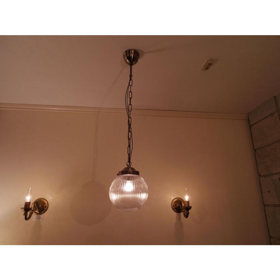 LED電球付き ガラス ペンダントランプ １灯 FC-312SET サンヨウ アンティーク調 メーカー直販の画像
