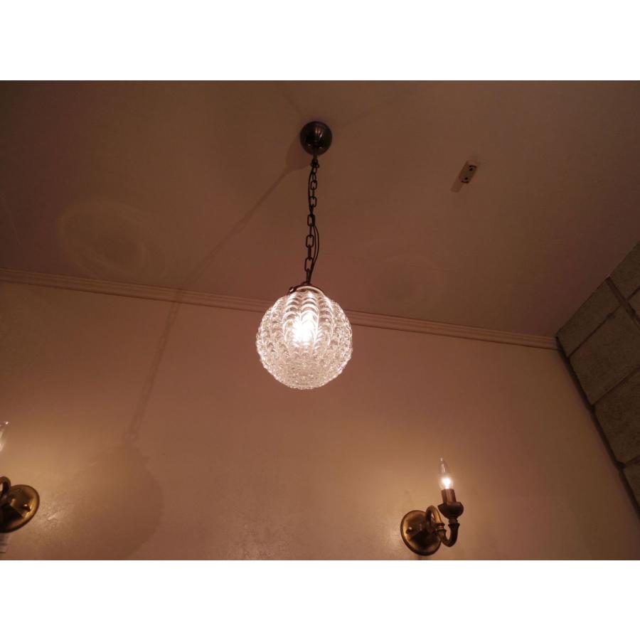 LED電球付き ガラス ペンダントランプ １灯 FC-324SET サンヨウ アンティーク調 メーカー直販の画像