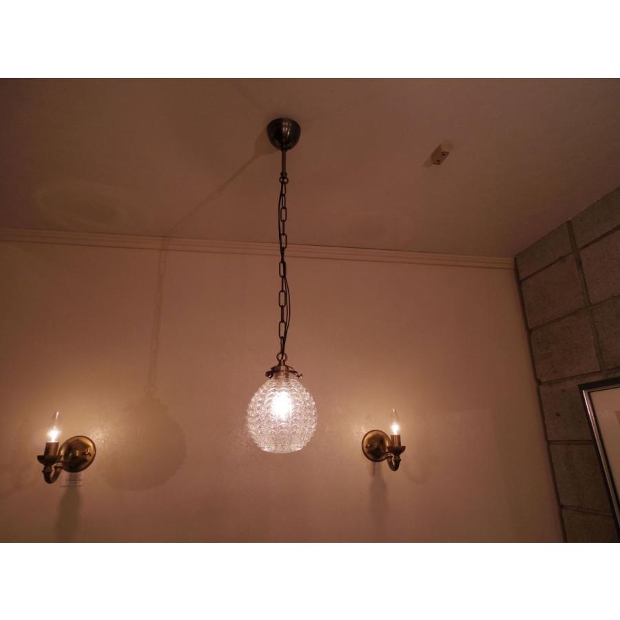 LED電球付き ガラス ペンダントランプ １灯 FC-324SET サンヨウ アンティーク調 メーカー直販の画像