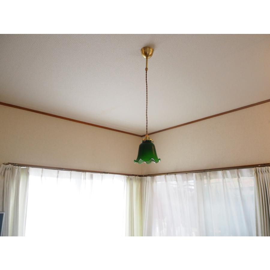 LED電球付き ガラス ペンダントランプ １灯 FC-504SET サンヨウ アンティーク調 メーカー直販の画像