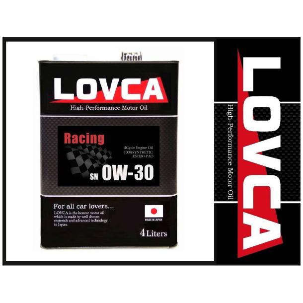 通信販売 送料無料 LOVCA オイル RACING 0W-30 4L レーシングオイル エンジンオイル オートクリエイション ラブカ  theperfectstitch.com
