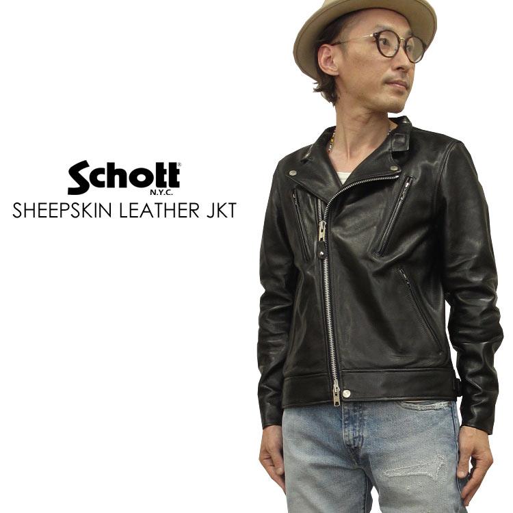 Schott ショット ニューダブルブレスト ライダースジャケット NEW DOUBLE BREST RIDERS JACKET ...