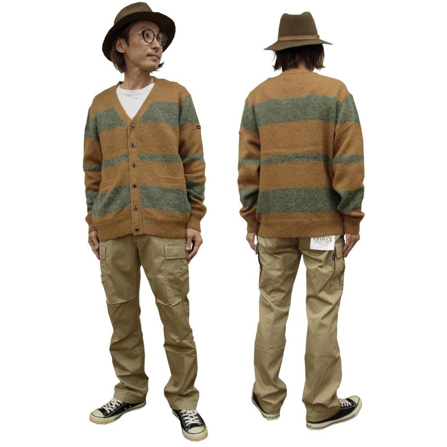 Schott N.Y.C SCHOTT ショット モヘア ボーダー カーディガン Schott N.Y.C SCHOTT ショット モヘア ボーダー カーディガン