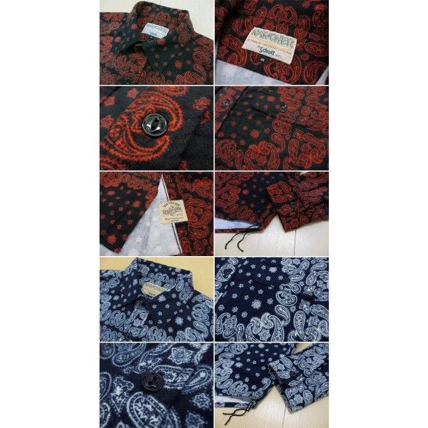 Schott N.Y.C（ショット） SCHOTT バンダナ柄 プリント フランネル
