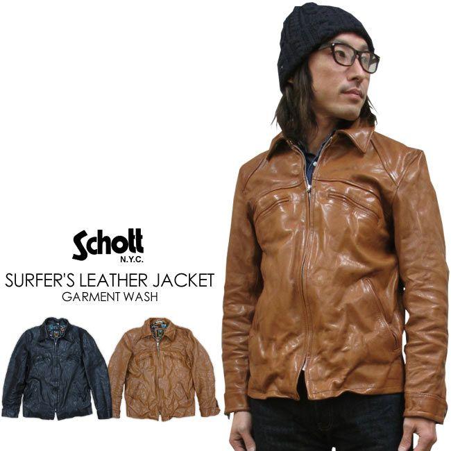 Schott N.Y.C ショット サーファーズ レザー ジャケット Schott N.Y.C ショット サーファーズ レザー ジャケット