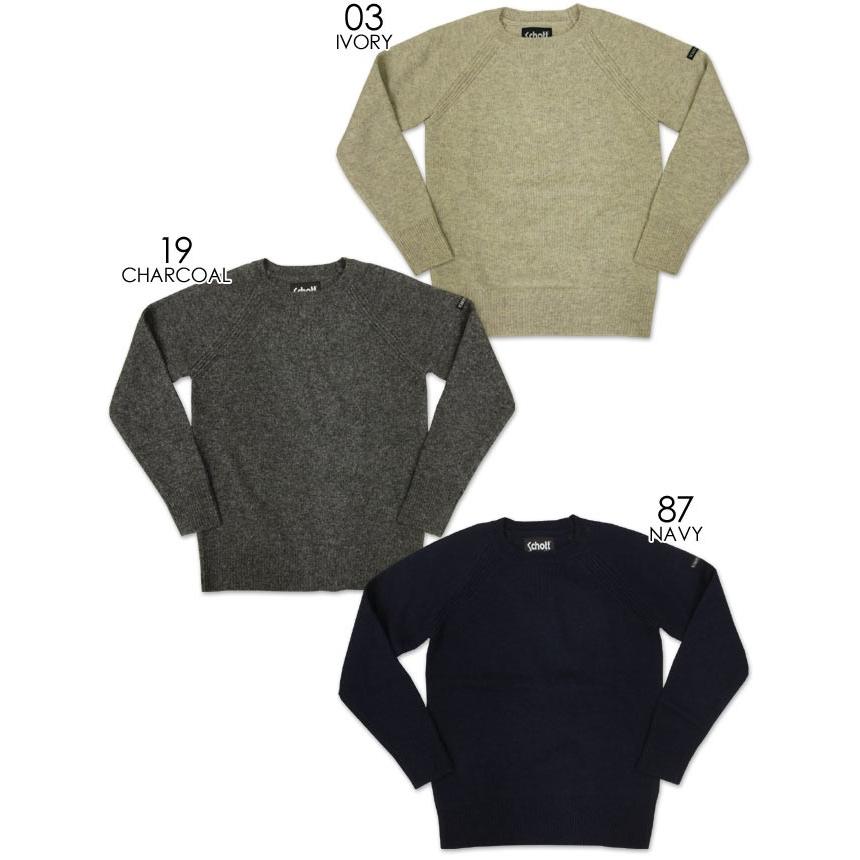 ショット シェットランドウール・クルーネック　セーター 美品　Schott Schott N.Y.C SCHOTT ショット シェットランドウール・クルー