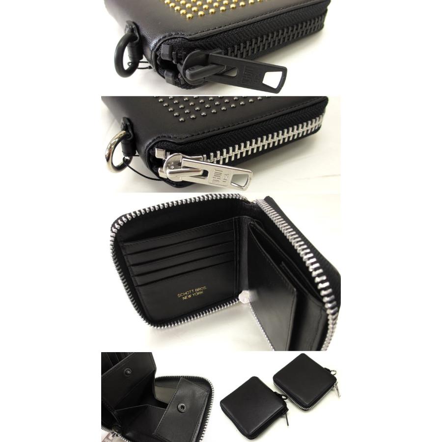 Schott N.Y.C ショット スタッズ ジップ レザー ショート Schott N.Y.C ショット スタッズ ジップ レザー ショート