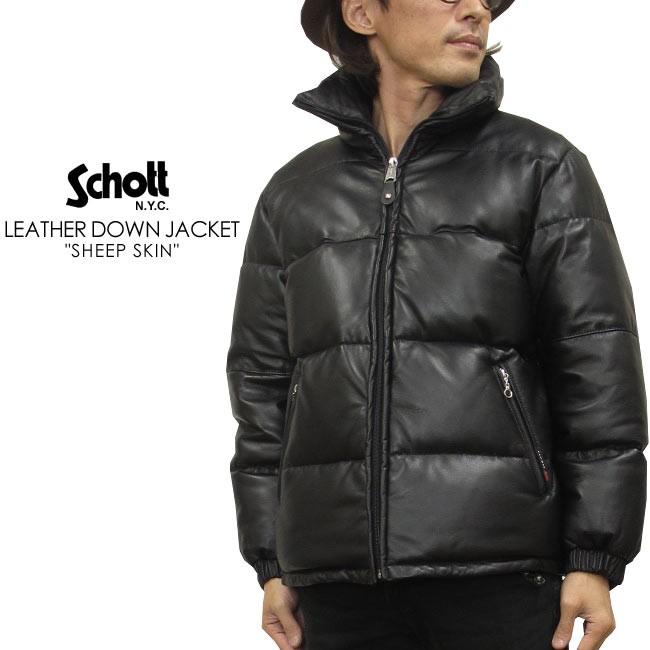 Schott ショット シープスキンレザー ダウンジャケット （羊革) SHEEPSKIN LEATHER DOWN JACKET : 3191067  : SUPER RAG - 通販 - Yahoo!ショッピング