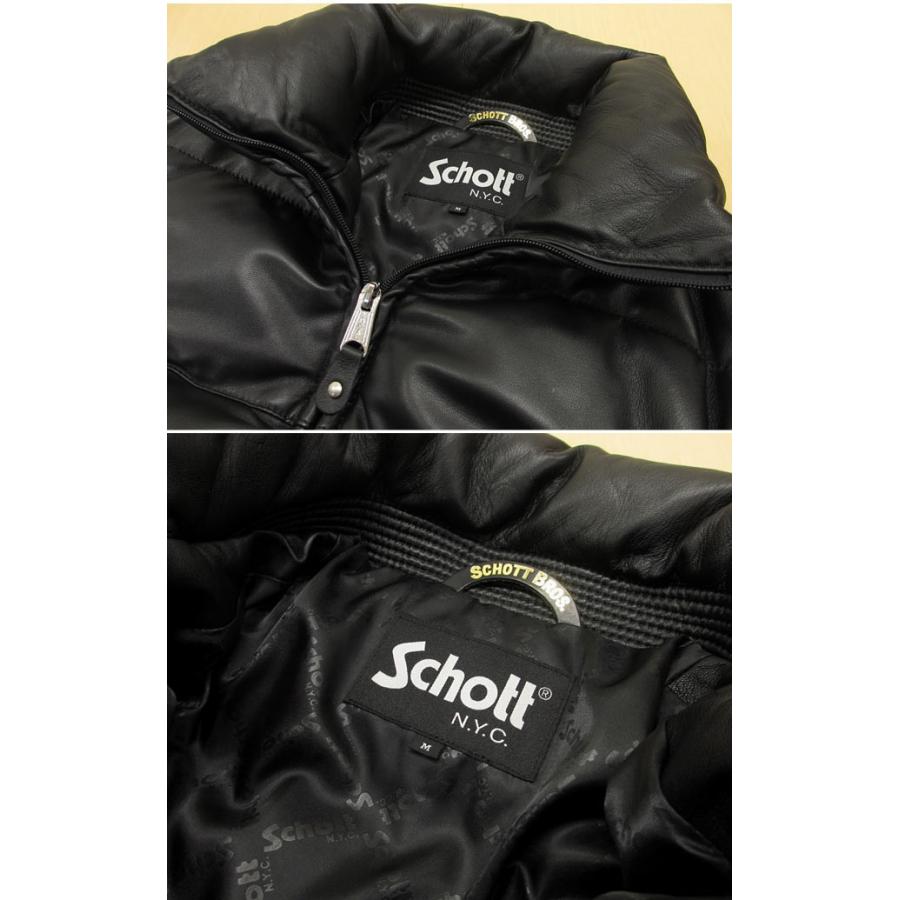Schott N.Y.C ショット シープスキンレザー ダウンジャケット Schott N.Y.C ショット シープスキンレザー ダウンジャケット