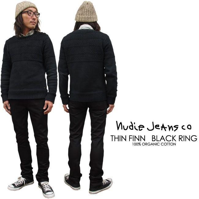 小*郎様 【新品】50%OFF ヌーディージーンズ THIN FINN ブラック Nudie Jeans ヌーディージーンズ nudie jeans デニム THIN FINN