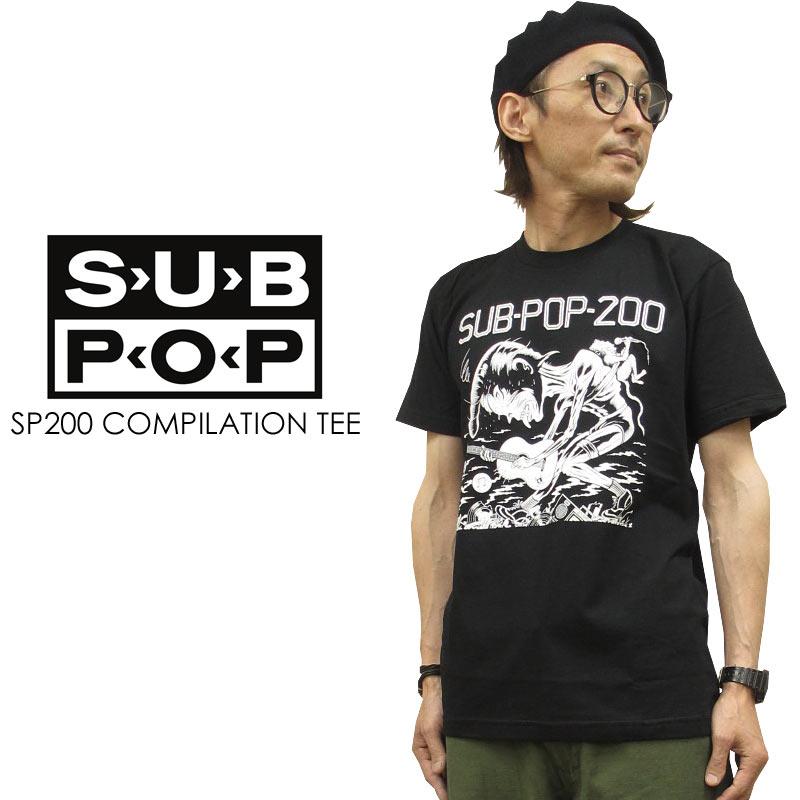 SUB POP 200 ブラック Tシャツ Sub Pop 200 T-Shirt | Sub Pop Records