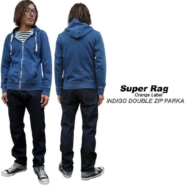 45' AI INDIGO ダブルジップパーカー FRED PERRY（フレッドペリー） パーカー メンズ /インディゴ