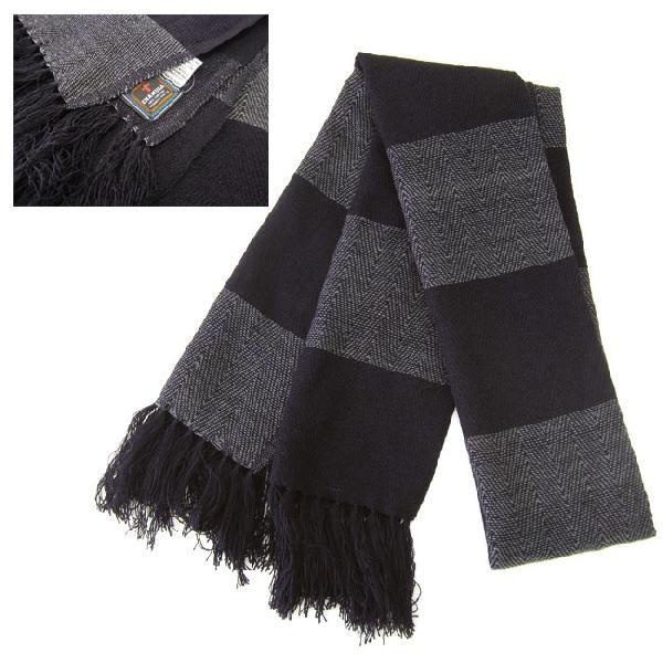 マフラー メンズ /CHAMULA チャムラ ワイド ボーダー マフラー