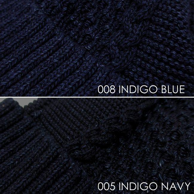 Denime（ドゥニーム） インディゴ フィッシャーマン ニット キャップ
