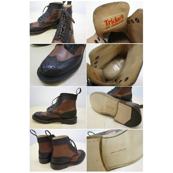 【数回使用程度】トリッカーズ カントリーブーツ M2508 専用袋付き UK8 Tricker's 訳有 トリッカーズ UK8 カントリーブーツ コードバン
