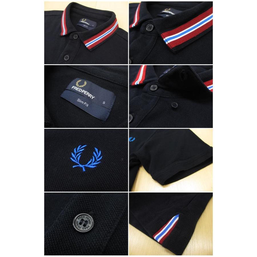 【美品】 日本製 フレッドペリー 半袖 ポロシャツ 鹿の子 ストライプ レッド FRED PERRY - フレッドペリー ポロシャツ 鹿の子 半袖 刺繍ロゴ