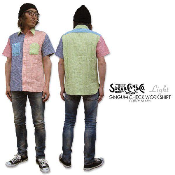 SUGAR CANE シャツ メンズ/シュガーケーン ライト 綿麻