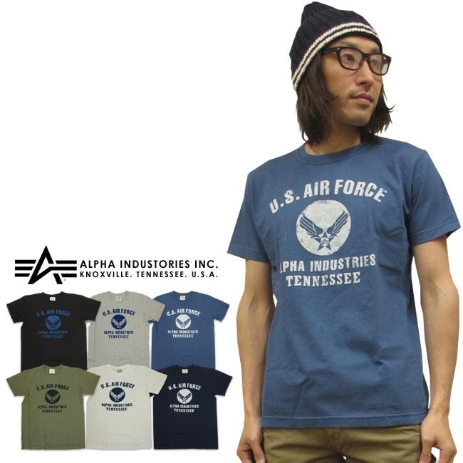 Alpha Industries ALPHA アルファ プリント 半袖 Tシャツ『U.S.AIR 