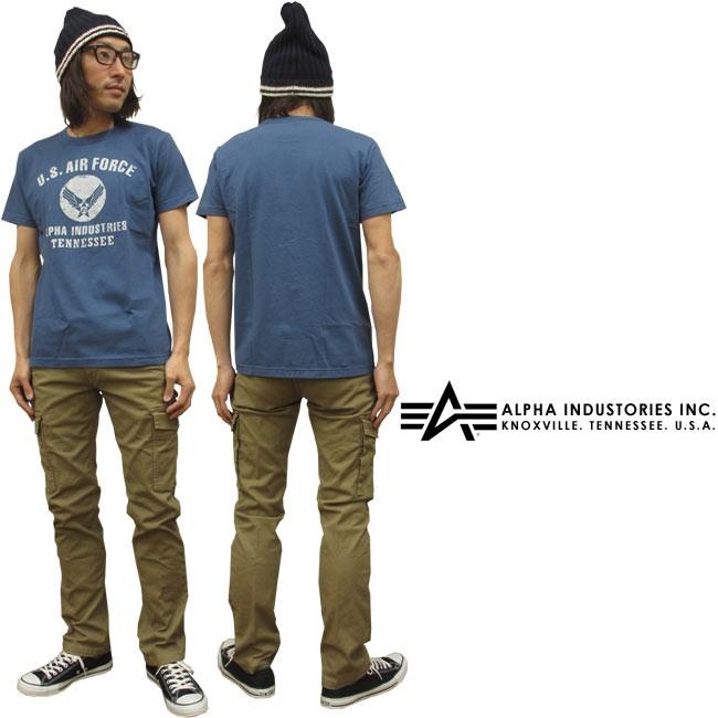 送料込★ALPHA INDUSTRIES★ Air Force 半袖Tシャツ Alpha Industries ALPHA アルファ プリント 半袖 Tシャツ『U.S.