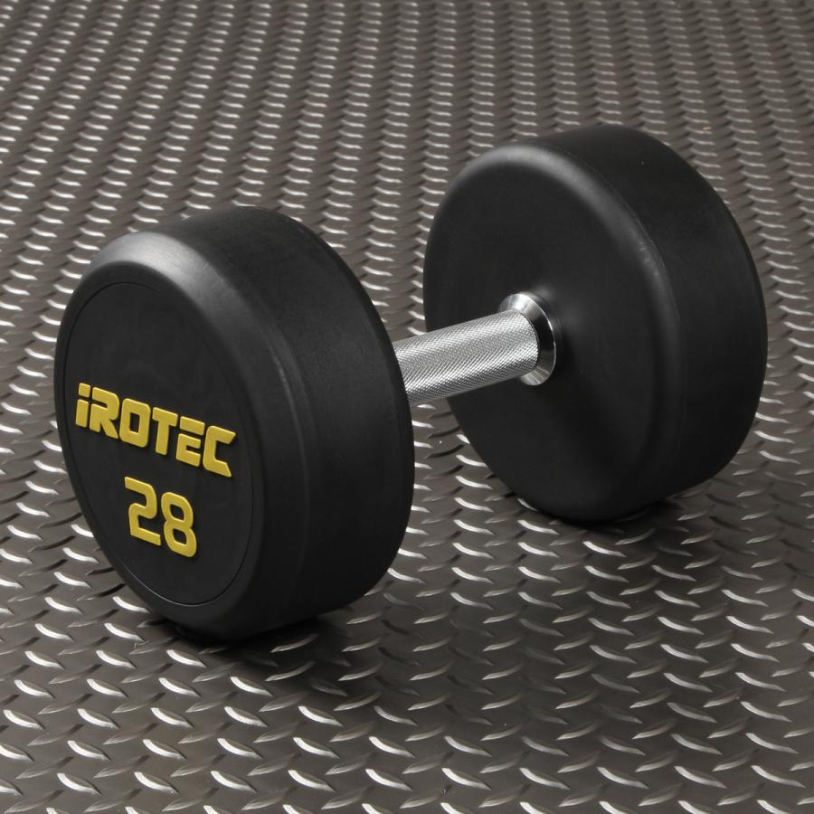 IROTEC ラバー ダンベル 28kg 筋トレ エクササイズ トレーニング IROTEC（アイロテック） ジムダンベル 28KG / ダンベル 筋トレ