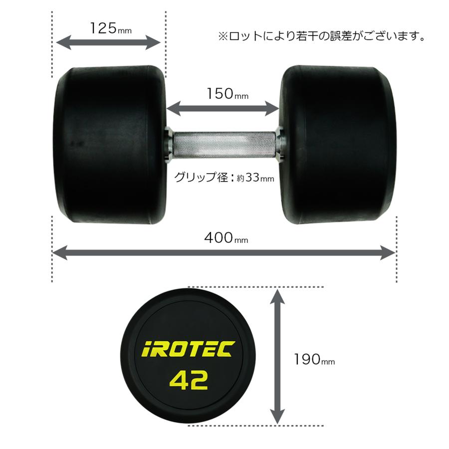 IROTEC(アイロテック)ジムダンベル 42KG/トレーニング器具 筋トレ器具 筋トレグッズ ベンチプレス バーベル ウエイトトレーニング ダンベル 筋トレ_3