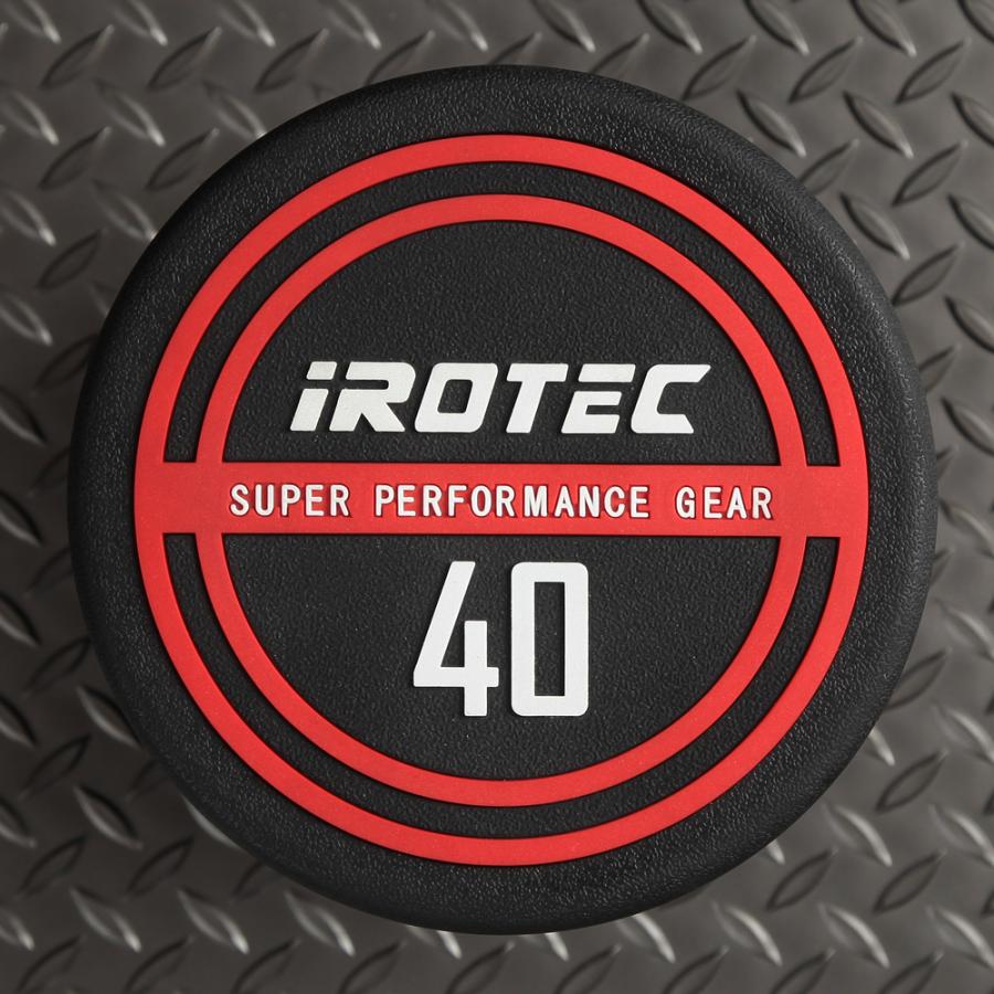 IROTEC（アイロテック） NEWラバージムダンベル40KG / ダンベル ラバー