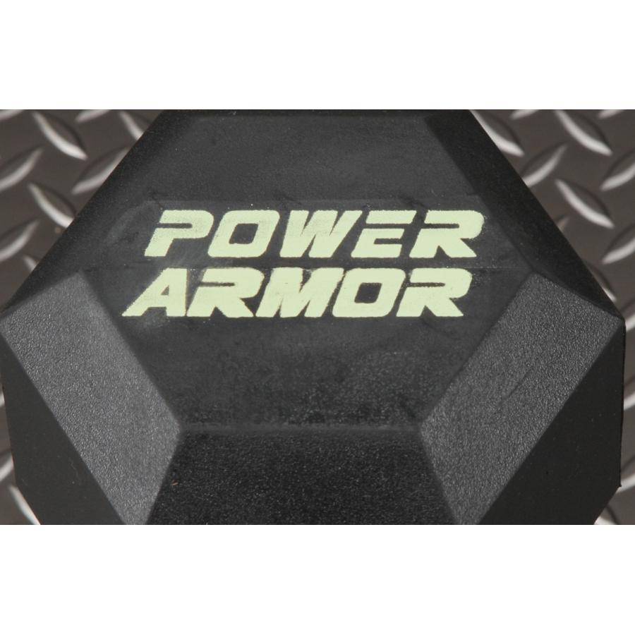 [2024年新発売！]POWER ARMOR（パワーアーマー）ラバーHEXダンベル22.5KG[1本]/ダンベル バーベル ベンチプレス 筋トレ 鉄アレイ トレーニング器具 ウエイト｜super-sports｜06