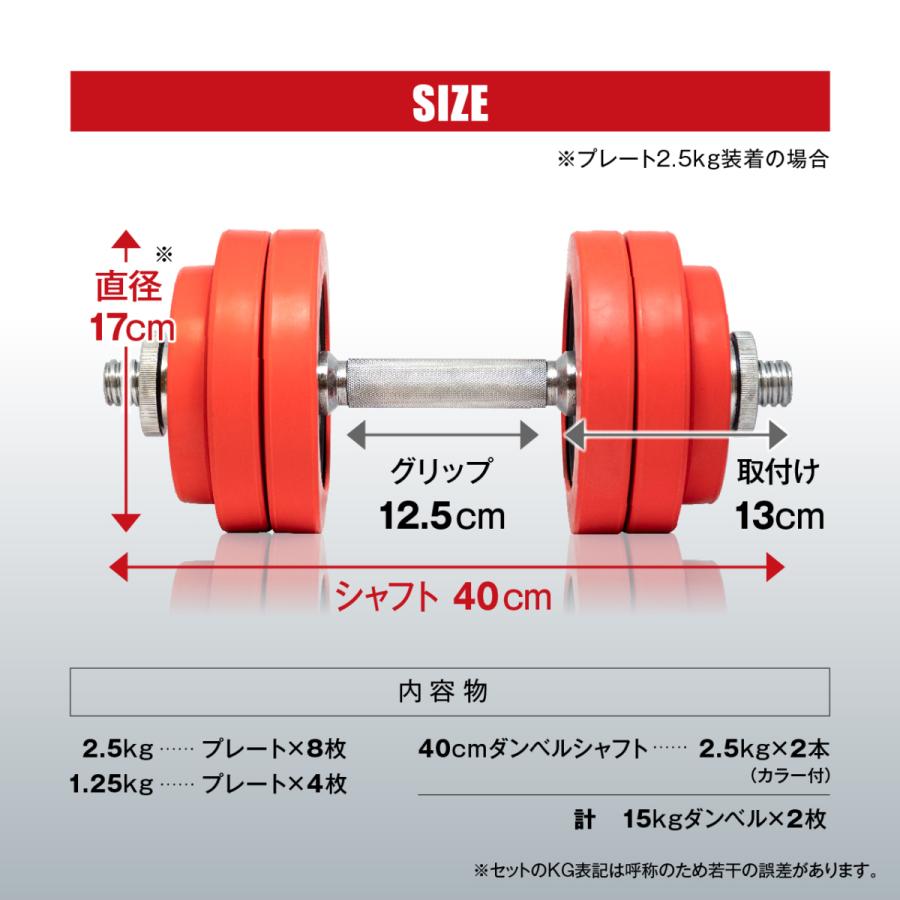 ダンベル IROTEC(アイロテック)ラバー ダンベル30kgセット / 筋トレ 鉄アレイ トレーニング器具 ベンチプレス ダンベルセット スクワット ezバー 器具 鉄アレー｜super-sports｜03