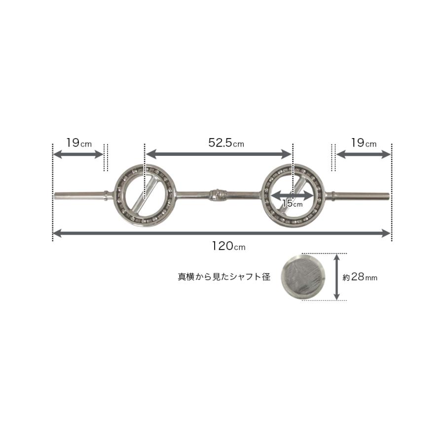 IROTEC（アイロテック）レギュラーEYEバーマルチハンドル 径28mm/ 筋トレ Wシャフト バーベル Wバー トレーニングマシン トレーニング器具 ezバー｜super-sports｜05