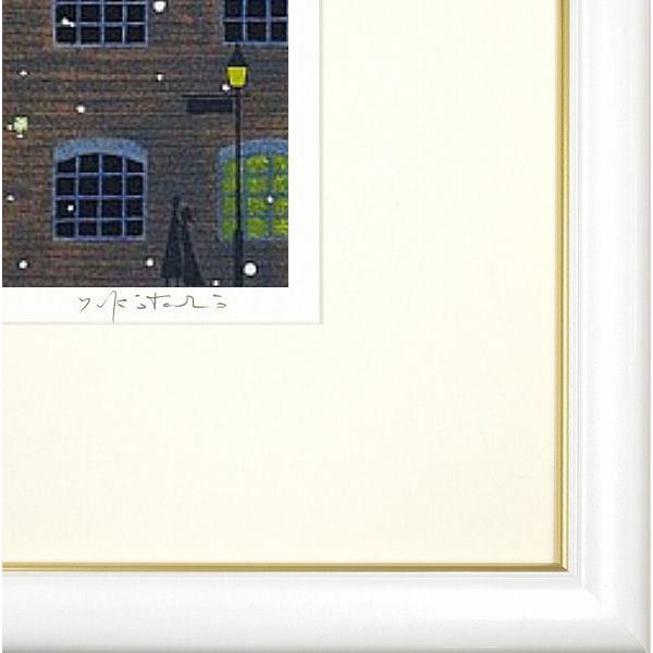 吉岡浩太郎『ホワイトクリスマス （B）』シルクスクリーン 【絵画 額