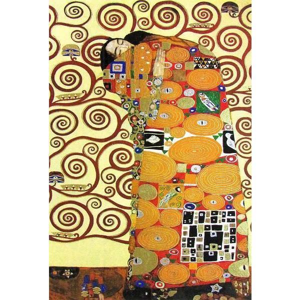 グスタフ・クリムト『抱擁』シルクスクリーン 【絵画 額付 新品 版画