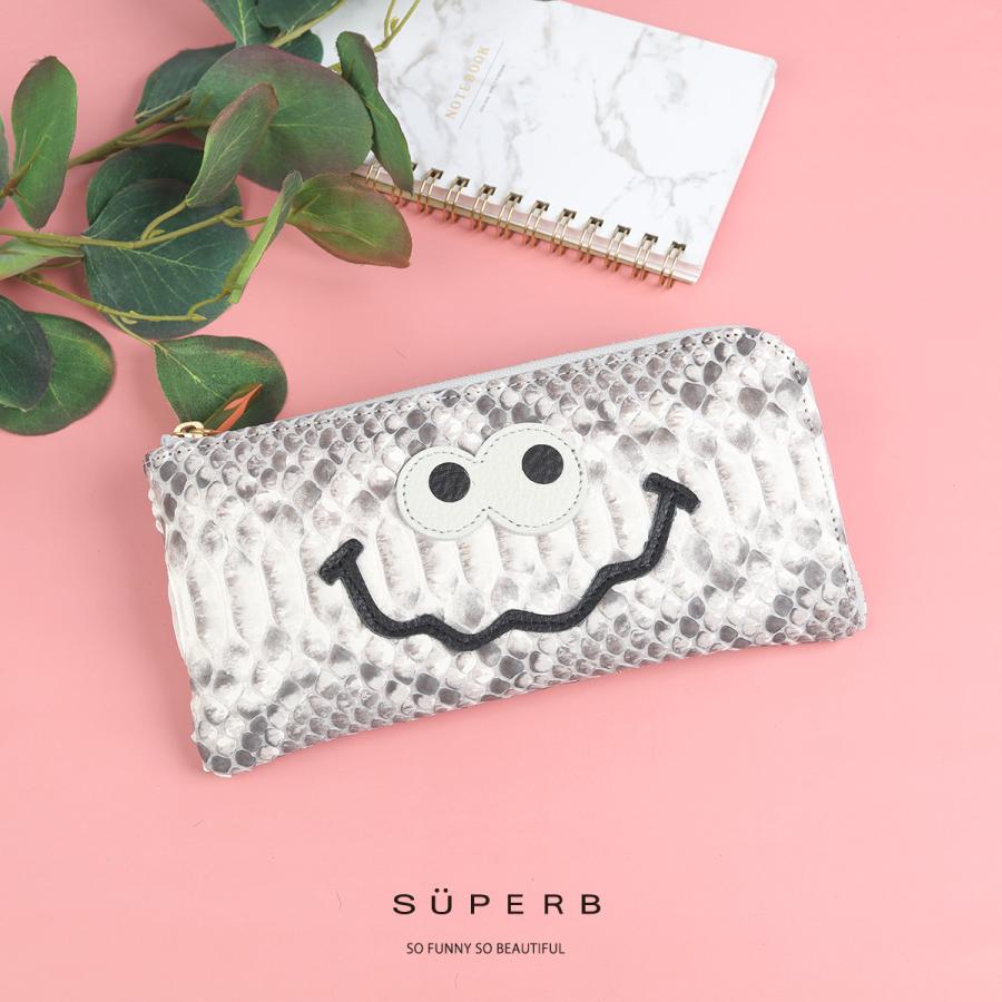 【パイソンキョロメL字長財布/全11色】ダイヤモンドパイソンレザーのラグジュアリーに仕上げた/思わず誰かに見せたくなるモンスターL字財布 SUPERB スリム | 