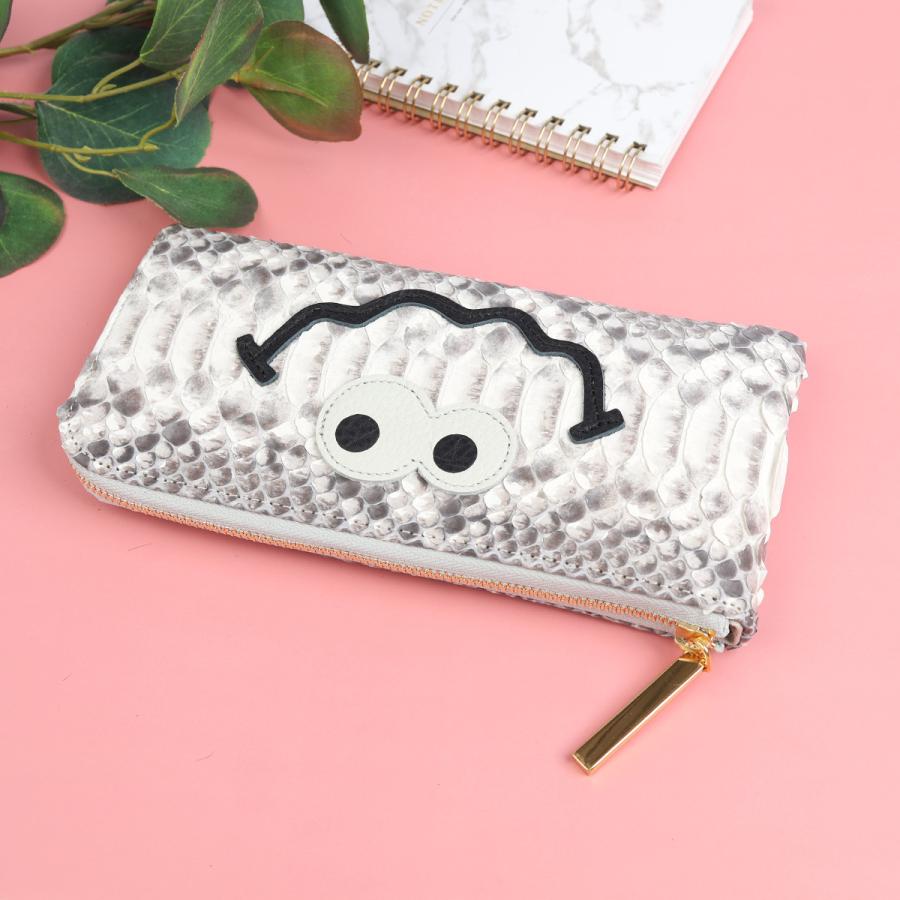 【パイソンキョロメL字長財布/全11色】ダイヤモンドパイソンレザーのラグジュアリーに仕上げた/思わず誰かに見せたくなるモンスターL字財布 SUPERB スリム |  | 01