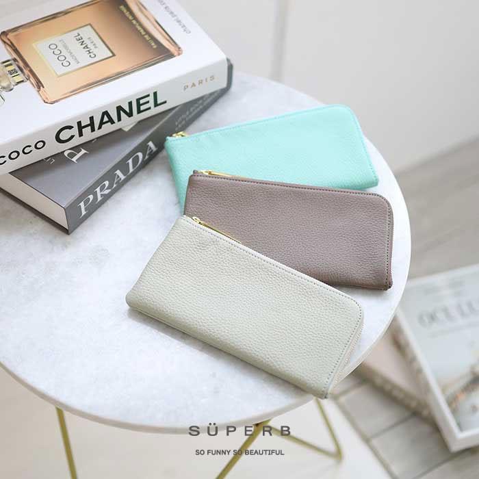 レザーL字長財布/全22色】上品かつ高級感のある薄マチ軽量で大きく