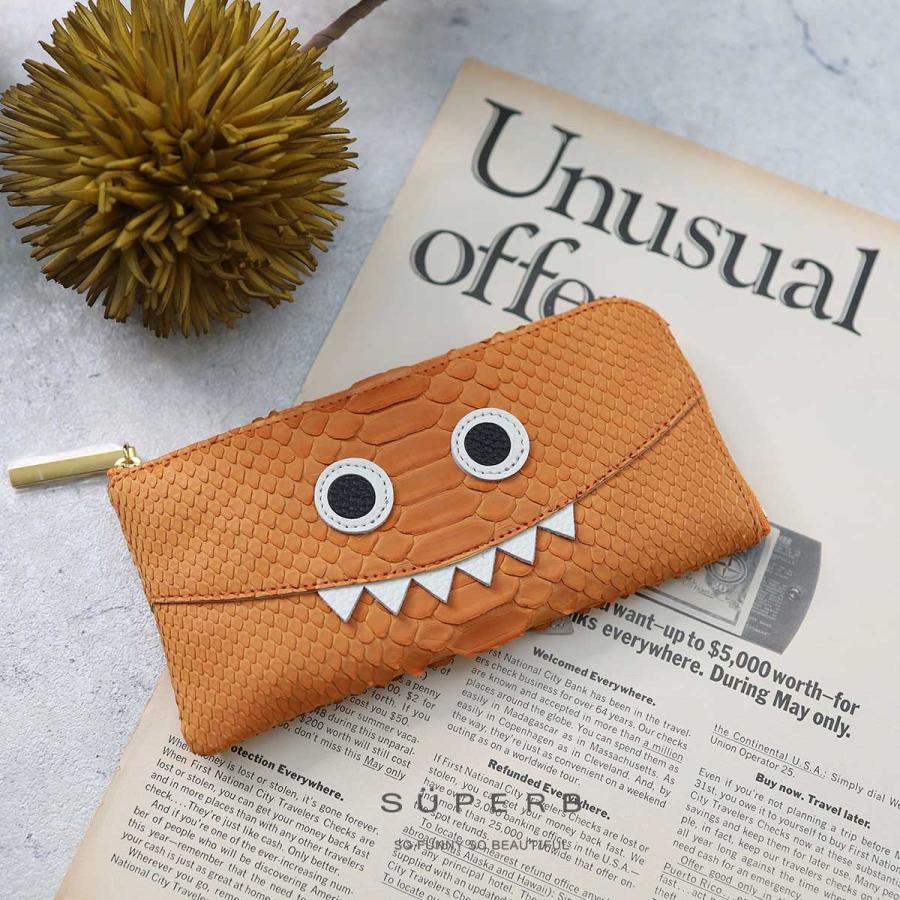 【パイソンモンスターL字長財布/全11色】ダイヤモンドパイソンレザーのラグジュアリーに仕上げた/思わず誰かに見せたくなるモンスターL字財布 SUPERB スリム | 