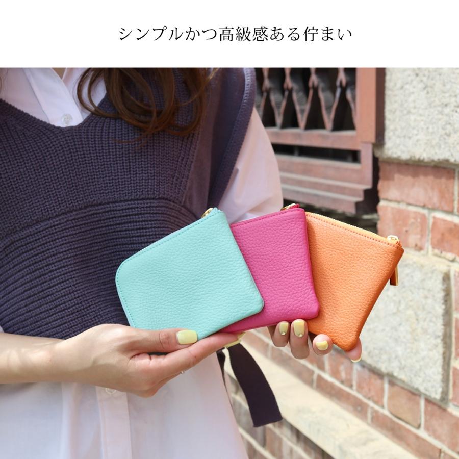 レザーmini/全22色】高級感のある薄くて軽いコンパクトミニL字財布