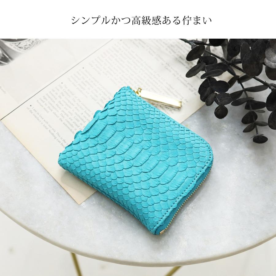 【パイソンmini/全11色】ダイヤモンドパイソンレザー/ラグジュアリーに仕上げた高級感のある薄くて軽いコンパクトミニL字財布/コンパクト財布 SUPERB ギフト |  | 09