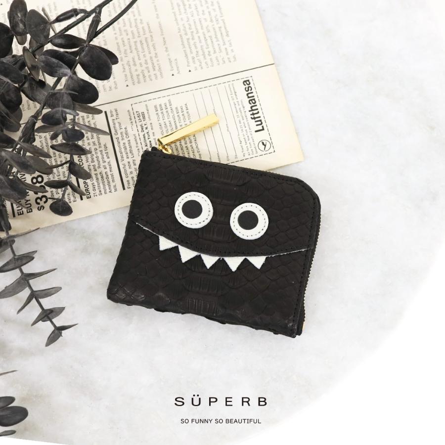 【パイソンモンスターmini/全11色】ダイヤモンドパイソンレザー/ラグジュアリーに仕上げた高級感のある薄くて軽いコンパクトミニL字財布/コンパクト財布 SUPERB | 