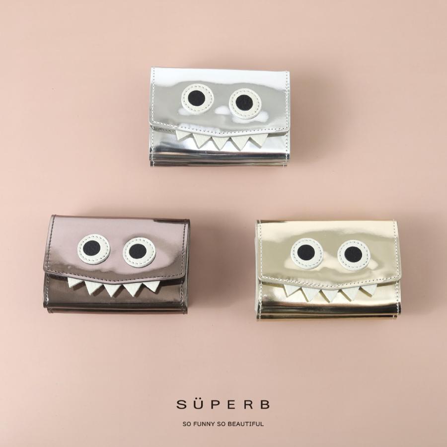 ミラー箔モンスターミニウォレット/全3色】鏡面加工のミラー箔レザー