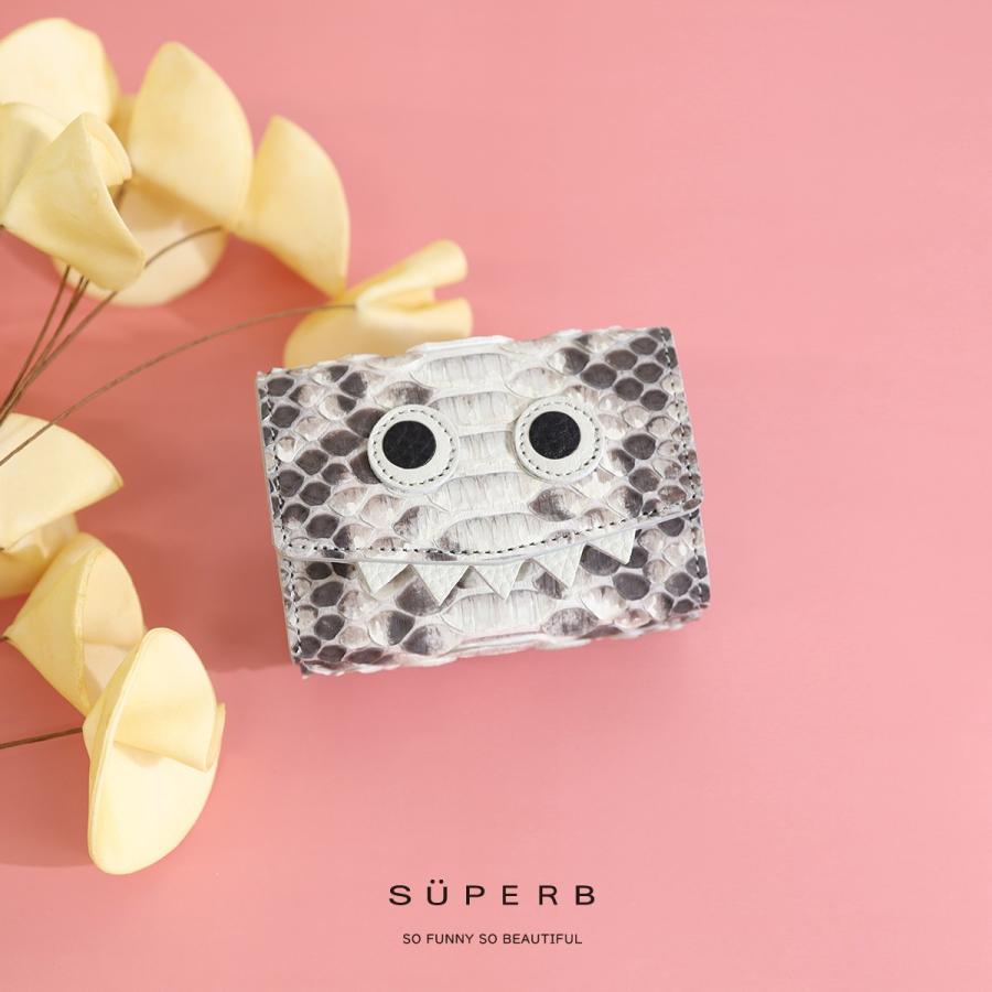 【パイソンモンスターミニウォレット/全11色】ダイヤモンドパイソン/思わず誰かに見せたくなる/ミニマムで大人カワイイコンパクト三つ折り財布【モンスター】 | 