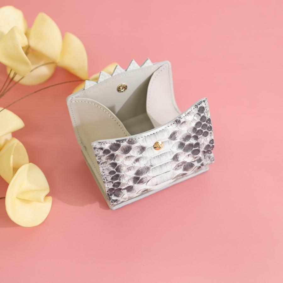 【パイソンモンスターミニウォレット/全11色】ダイヤモンドパイソン/思わず誰かに見せたくなる/ミニマムで大人カワイイコンパクト三つ折り財布【モンスター】 |  | 02